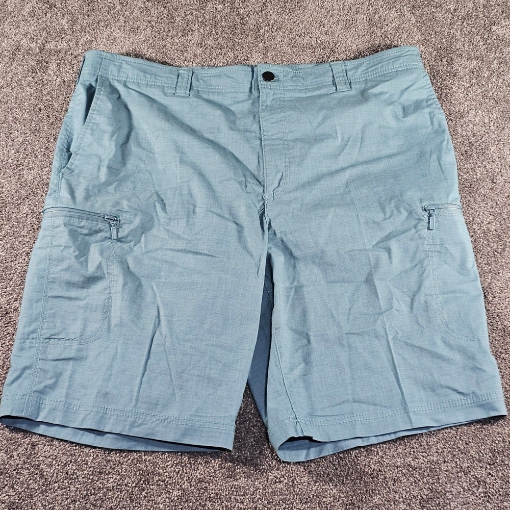 True Nation Cargo Shorts Mens 44 Blue Flex Stretch Zipper Pockets Utility‎